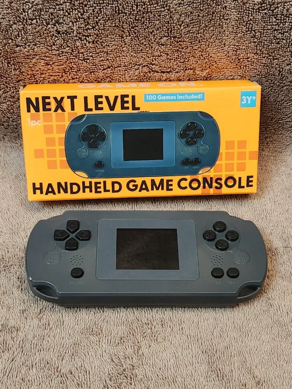 NEXT LEVEL Handheld Game Console 100 Games, Black - NEW